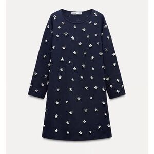 Zara NWT Blue Pearl Embellished Dress